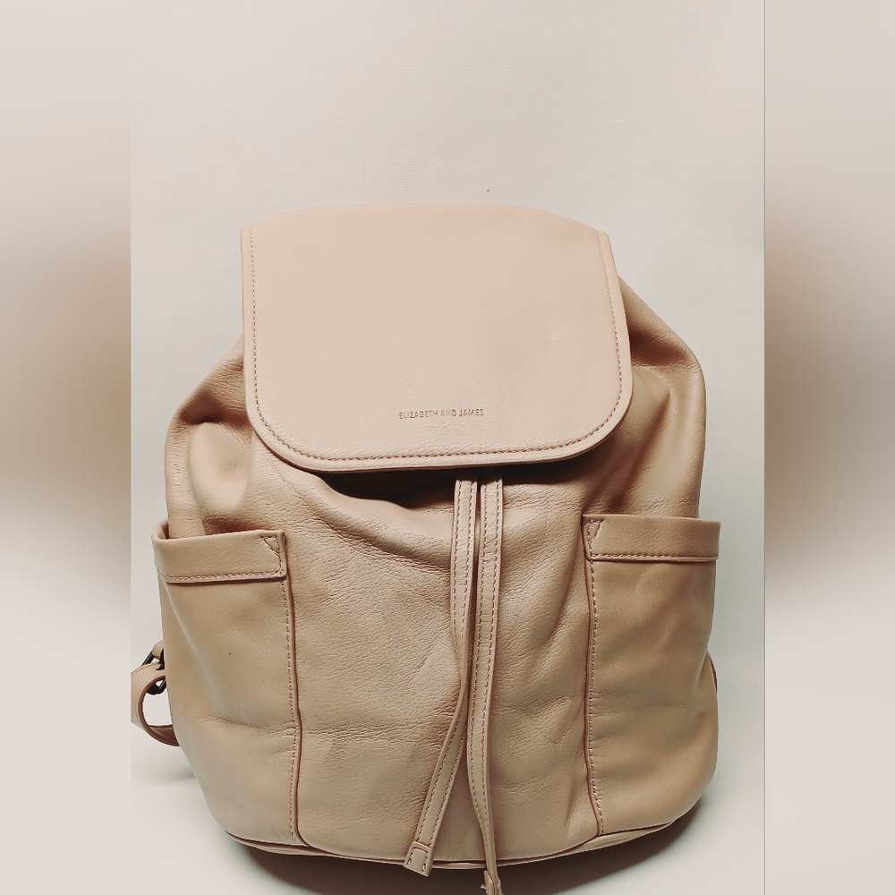 Tan Minimalist Backpack with Adjustable Straps